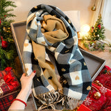 Winter Scarf For Women, Soft Polyester Blend, Mature Style Windproof, Snowproof, Decorative And Warm Throw Scarf