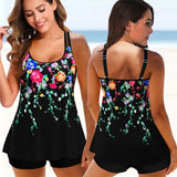 Women's Swimwear Tankini Sets Swimwear Women Monokini Swimsuits Bathing Suit Bikinis Beachwear Print Sexy Tank Two Piece Plus Size 5XL Fit 230414