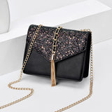 themeisles  BACK TO COLLEGE    Fashion Designer Crossbody Bags for Women Shoulder Bags Chain Lady Handbag Tassel Women's Messenger Bags