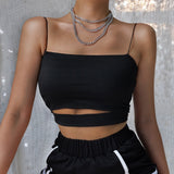 themeisles New Fashion Hot Sexy Women Summer Sexy Casual Sleeveless Cut-Out Short Tee Shirt Crop Top Vest Strap Tank Top Blouse