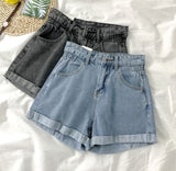 themeisles Shorts Women Korean Summer High Waist Button Vintage Leisure Simple Loose Female Chic Denim Short All-match Newest Harajuku