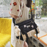 themeisles Ulzzang Casual Big Bag Women Student School Bags For Teenage Girls Messenger Bag Shoulder Bag Crossbody Bags Women Bolsa Feminin