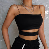 themeisles New Fashion Hot Sexy Women Summer Sexy Casual Sleeveless Cut-Out Short Tee Shirt Crop Top Vest Strap Tank Top Blouse