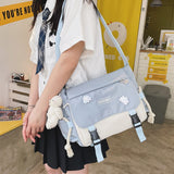 themeisles Ulzzang Casual Big Bag Women Student School Bags For Teenage Girls Messenger Bag Shoulder Bag Crossbody Bags Women Bolsa Feminin