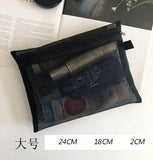 themeisles  Mini Mesh Cosmetic Bag Women Portable Lipstick Bag Makeup Bag One Set Makeup Pouch Toiletry Bag Necessarie Feminina Kosmetyczka