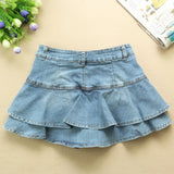 themeisles Ruffle Pleated Skirts Womens Summer Low Waist A Line Y2K Denim Skirt Sexy Mini Short Skirts Women Sex Jeans Woman Skirts