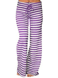 themeisles Print Sleep Bottom Women Cotton Long Pant Home Pajamas Soft Slip Summer Pants Drawstring Big Size Sexy Stripe Casual Big Size