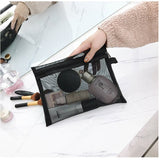 themeisles  Mini Mesh Cosmetic Bag Women Portable Lipstick Bag Makeup Bag One Set Makeup Pouch Toiletry Bag Necessarie Feminina Kosmetyczka