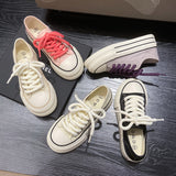 themeisles Women's Canvas Shoes  Summer New Student Korean Style Ins All-Match Thick Bottom Board Shoes Spring and Autumn Leisure Shoes Tp229