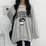 THEMEISLES Korean cartoon wholesale Popular trade cotton Korean version sweater women's Korean version crew neck clothes loose velvet spring and autumn ins tide brand