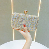 THEMEISLES 2025New New diamond-encrusted dinner bag 2025 women's banquet clutch bag Celebrity versatile dress rhinestone bag