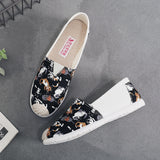 themeisles Spring New Old Beijing Cloth Shoes Women's Soft Bottom Lazybones' Shoes Canvas Foreign Trade Shoes Comfortable Fisherman Shoes Korean Style Versatile