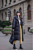 Women's new down jacket long loose trendy women's 90 white duck down new national standard high-end fashion casual coat