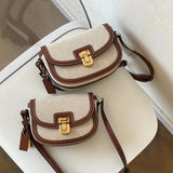 THEMEISLES South Korea JoyG Bag  New Saddle Bag Women's Fashion Retro Cattle Leather Bag Korean Suxi Same Style Women Bag