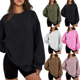 THEMEISLES Europe, America New  women's oversized sports crew neck pullover sweater casual and comfortable autumn fashion bathroom clothes