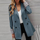 THEMEISLES 2023 cross-border autumn and winter new women's clothing  independent station solid color lapel button slim temperament blazer