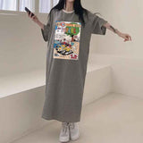 2025 THEMEISLES Manufacturer pure cotton high elastic beauty casual contrasting stripes easy to wear fashionable dress popular summer new thin T-shirt