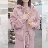 NY9085 European big-name women's clothing winter fashion trend hooded down jacket versatile splicing top women