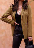 THEMEISLES 2023  Women's Casual Blazer Long Sleeve Oversized Front Flap Business Lapel Button Office Jacket