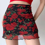 themeisles - Vintage Roses Mesh Skirt ~ HANDMADE