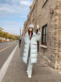 Down jacket women's medium and long white goose down Korean version fashion women's winter coat 22276062