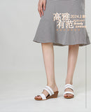 Cross-Border One-Strap Fashionable Elegant New Women's Shoes Comfortable Not Tired Foot Wedge Sandals