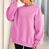 THEMEISLES Europe, America New  women's oversized sports crew neck pullover sweater casual and comfortable autumn fashion bathroom clothes