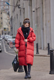 Women's new down jacket long loose trendy women's 90 white duck down new national standard high-end fashion casual coat