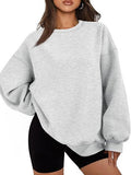 THEMEISLES Europe, America New  women's oversized sports crew neck pullover sweater casual and comfortable autumn fashion bathroom clothes