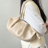 Shoulder bag  new pleated women's bag high-end Korean version fashion cloud bag women's texture commuter messenger bag