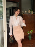 THEMEISLES Xiuxixi  Summer New Temperament Commute Solid Color High Waist Skirt Sheath Pencil Skirt Women's 19810