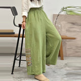 themeisles Foreign Trade Export Aunt Women's Casual Pants Art Retro Minority Daddy Pants Summer  New Cropped Pants