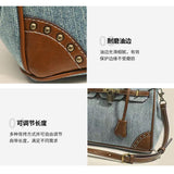 THEMEISLES Retro Do the Old Cowboy Kelly Bag Casual All-Match Shoulder Bag High Sense Temperament Commute Women Hand-Carrying Crossbody Bag Bag