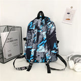 Middle School Student Tie-Dye Fashion Personality Trend Backpack Travel Backpack Large Capacity Junior High School Student Men's and Women's Schoolbags Wholesale