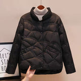 Xiangyun down jacket women's short New new stand-up collar lightweight thin fashionable white duck down jacket popular trend