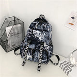 Middle School Student Tie-Dye Fashion Personality Trend Backpack Travel Backpack Large Capacity Junior High School Student Men's and Women's Schoolbags Wholesale