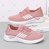 themeisles Spring and Summer New Women's All-Match Mesh Surface Shoes Casual Fashion Sneaker Flying Woven Breathable Comfortable Shoes Wholesale Delivery