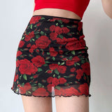 themeisles - Vintage Roses Mesh Skirt ~ HANDMADE