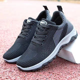 New Spring and Autumn Flying Woven Men's and Women's Couple Sneakers Fashionable All-Match Running Shoes Mesh Breathable Casual Walking Shoes