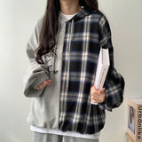 THEMEISLES Korean version splicing sweater women's spring, autumn and winter thin large size design sense fleece clothes oversize2023 new