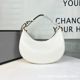 THEMEISLES European and American Style High-Grade Genuine Leather Shoulder Bag for Women Underarm Bag New Selenodont Bag Hobo First Layer Cowhide