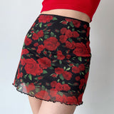 themeisles - Vintage Roses Mesh Skirt ~ HANDMADE