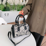 THEMEISLES New Boston Women's Bag Minority Fashion Skull Print Handbags Personality Shoulder Bag European and American Portable Pillow Bag