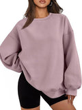 THEMEISLES Europe, America New  women's oversized sports crew neck pullover sweater casual and comfortable autumn fashion bathroom clothes