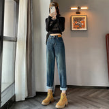 New and Good Sale on the 13 Th Line 2023 Autumn New Women's Younger Fashion Harem Jeans All-Matching Slimming Daddy Pants