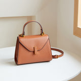 Bag popular new solid color messenger bag retro versatile handbag fashion shoulder bag large capacity Kelly bag women