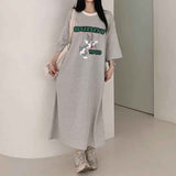 2025 THEMEISLES Manufacturer T-shirt skirt women's popular new summer explosion casual dress pure cotton Korean loose and thin letter short sleeves