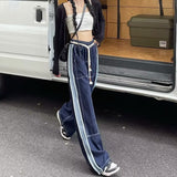 Hong Kong Style Trendy Brand New New Personalized Hemp Rope Jeans Hip Hop Ins High Street Fashionable Ruan Handsome Women's Long Pants