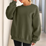 THEMEISLES Europe, America New  women's oversized sports crew neck pullover sweater casual and comfortable autumn fashion bathroom clothes