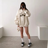 THEMEISLES Manufacturer Zipper Sweater Women's Hot Trade Thickened Large Size Top Korean Version Cute Fleece Thin popular Loose Spring